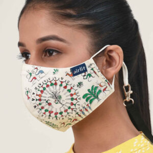 THE DHANU YATRA SAURA PAINTINGS HAND PAINTED RE-USABLE MASK