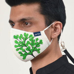 THE REVISITATION GOND ART HAND PAINTED RE-USABLE MASK