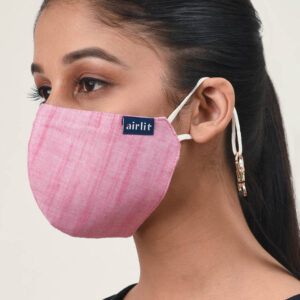 ROSEATE KHADI HAND WOVEN RE-USABLE MASK
