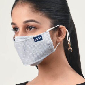 GEOMETRIC PRINTED MILL PRINTS RE-USABLE MASK