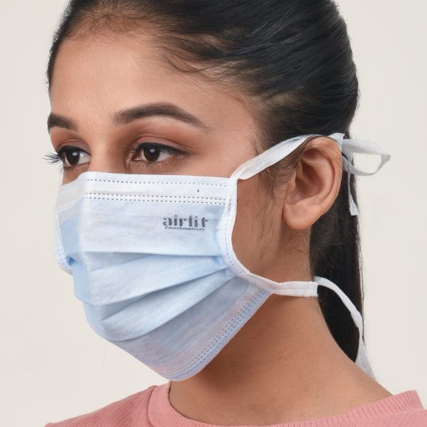 3 PLY DISPOSABLE MASK WITH TIE-ONS DISPOSABLE MASK