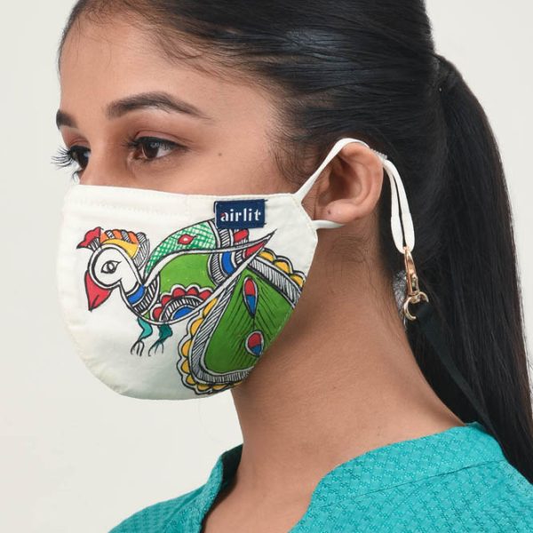 PRIDE MADHUBANI HAND PAINTED RE-USABLE MASK