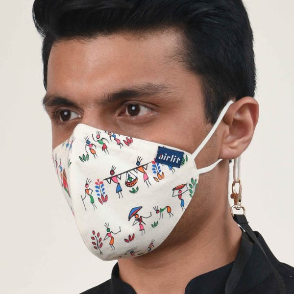 THE NAUKHAI SAURA PAINTINGS HAND PAINTED RE-USABLE MASK