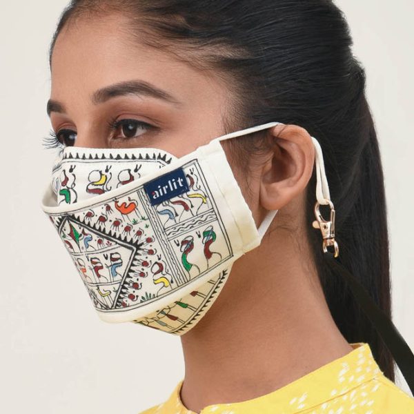 THE RATH YATRA SAURA PAINTINGS HAND PAINTED RE-USABLE MASK